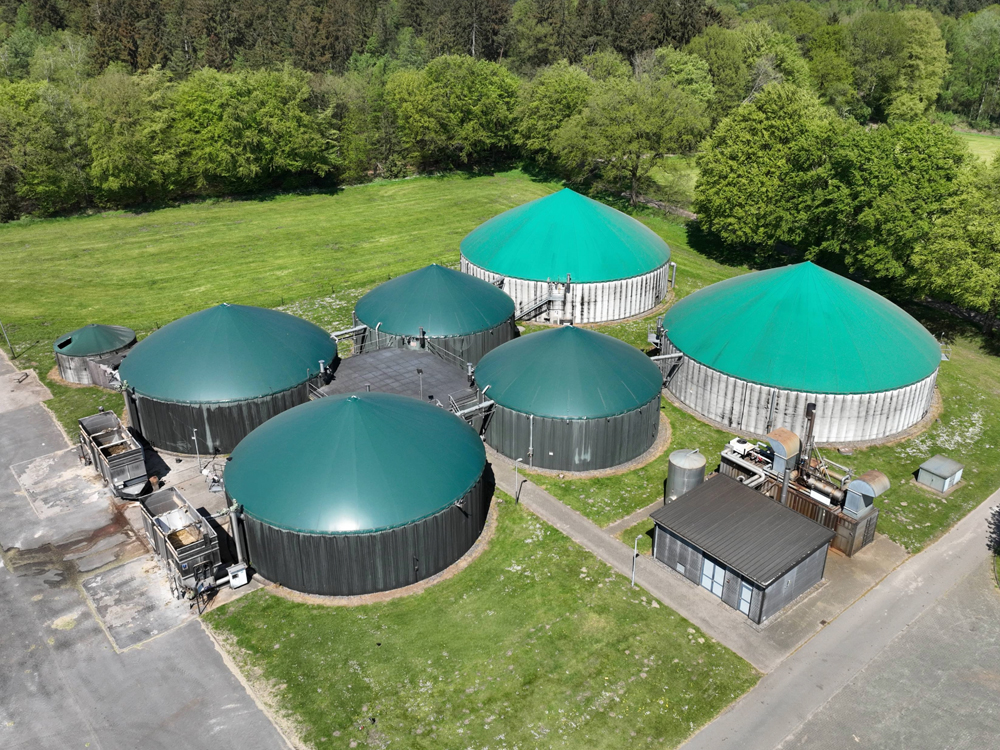 Luftaufnahme Biogasanlage auf Gut Hülsenberg Luftaufnahme Biogasanlage auf Gut Hülsenberg