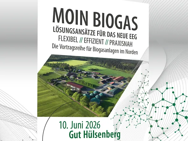 Grafik zur Ankündigung der Kundenveranstaltung MOIN BIOGAS auf Gut Hülsenberg Grafik zur Ankündigung der Kundenveranstaltung MOIN BIOGAS auf Gut Hülsenberg